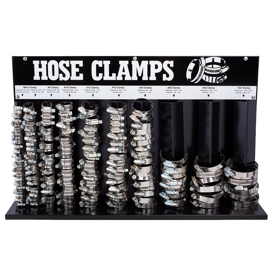 Hose Clamp Rack Assortment 221 Piece - Miscellaneous