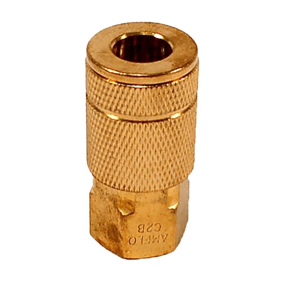 Silver Coupler Body Tru-Flate Style 1/4" X 1/4" NPT Female - Couplers / Connectors