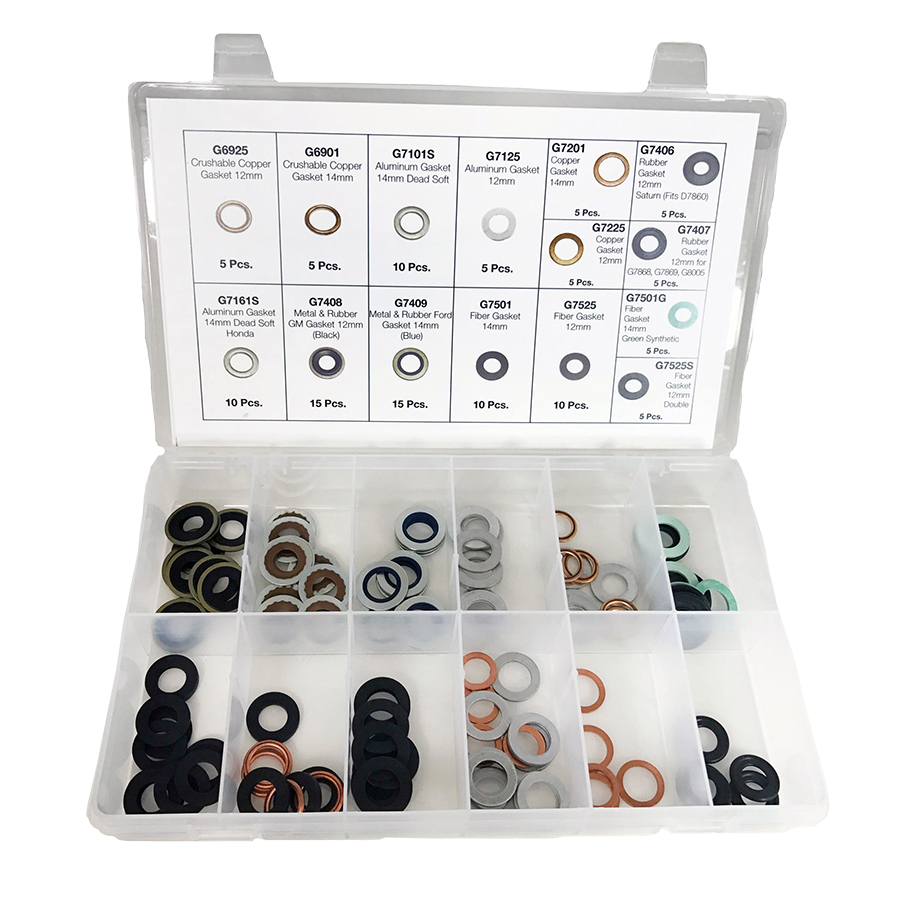 Metric Drain Plug Gasket Assortment 115 Pieces - Auto Service Tools & Supplies