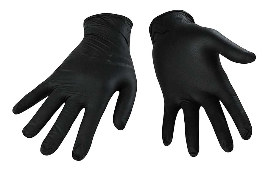 Black Nitrile Gloves 5 mil, Medium - Gloves