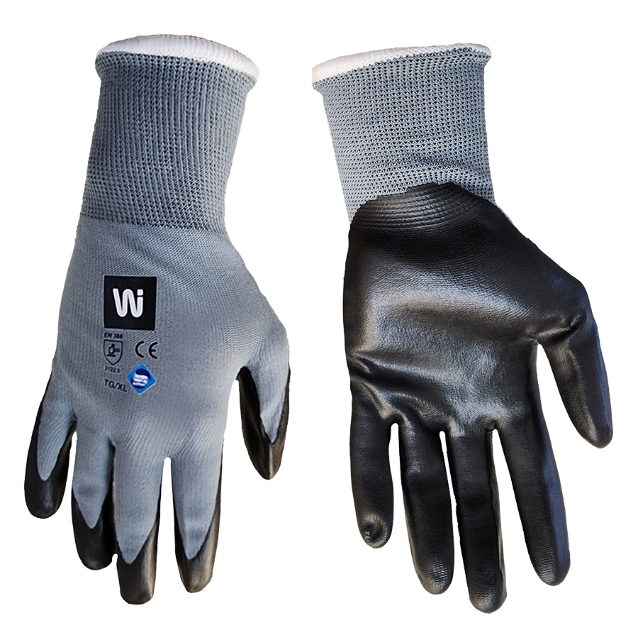 Gray Flex Glove w/Nitrile Coated Palm, Medium - Gloves