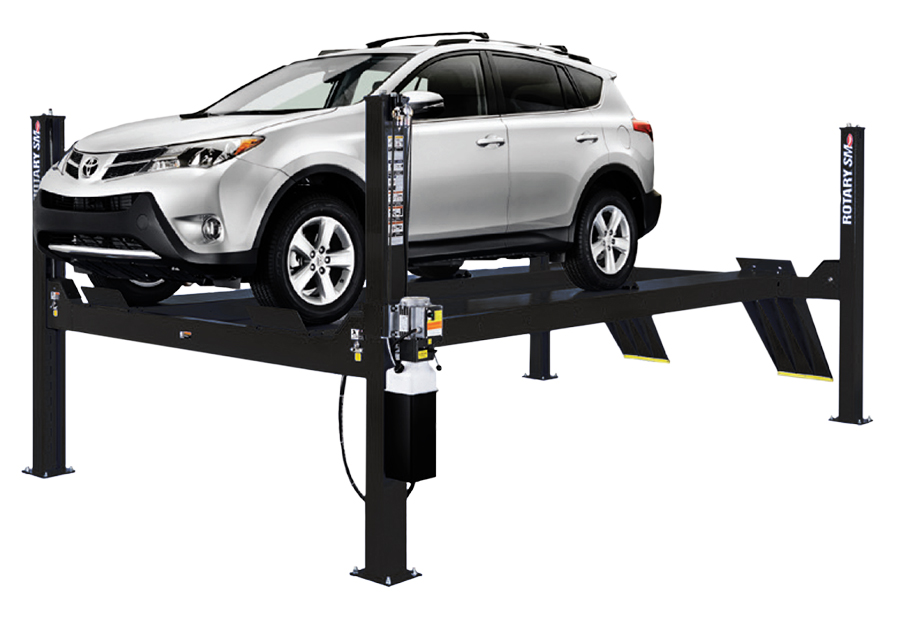 Rotary 14,000 lbs 4 Post Lift - Black - Above Ground