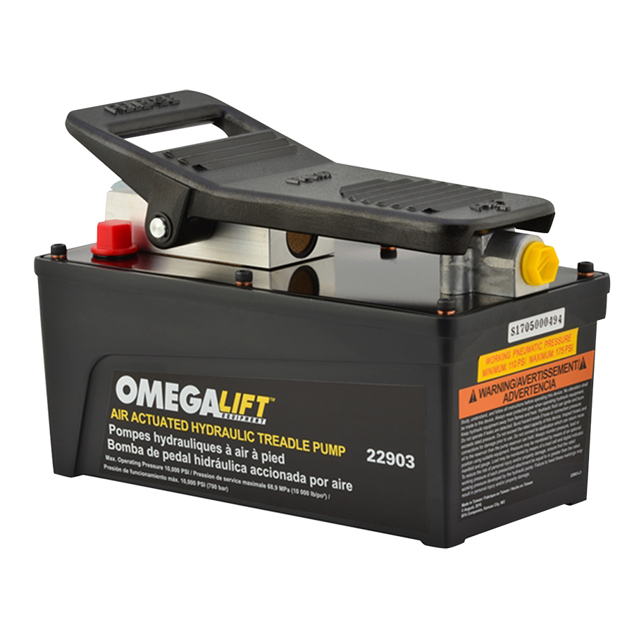 Air/Hydraulic Foot Pump with Hose/coupler 2.5  qt. capacity - Bead Breakers & Push Off Tools