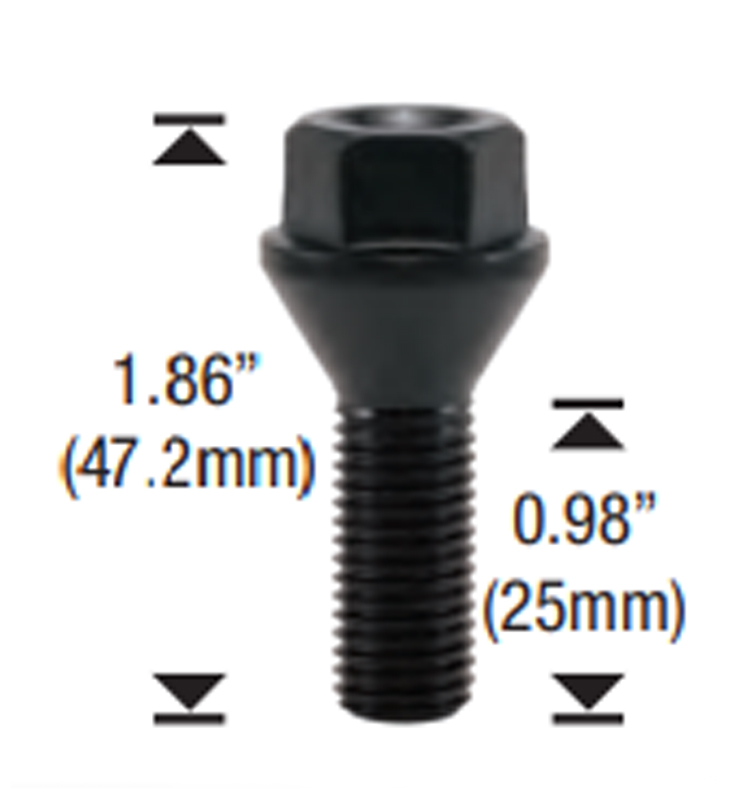 12mm x 1.50 Cone Seat Lug Bolt For BMW 30/Box - Passenger Lug Nuts and Acc