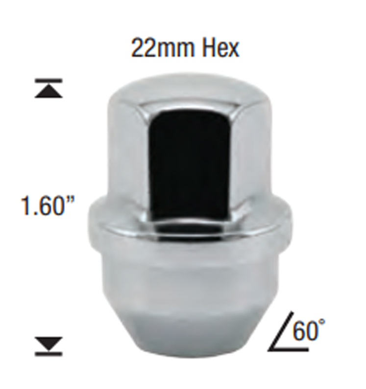 14MM X 1.50 Bulge Acorn Nut 25/Box For Tesla - Passenger Lug Nuts and Acc