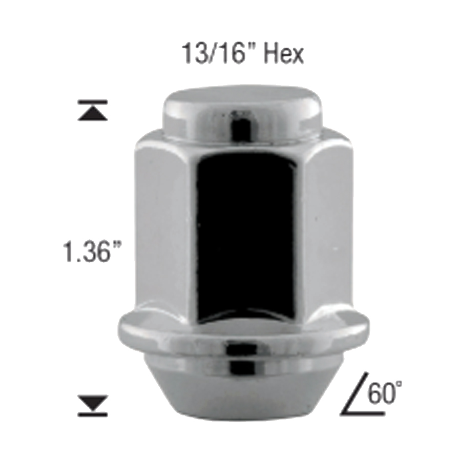 12MM X 1.50 Bulge Acorn Lug Nut 40/Box For Hyundai Kia - Passenger Lug Nuts and Acc
